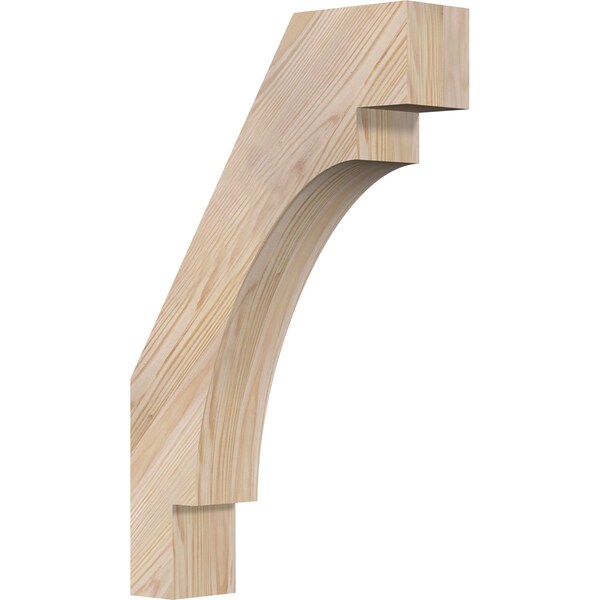 Ekena Millwork 3 1/2"W x 14"D x 22"H Merced Smooth Knee Brace, Douglas Fir BRC04X14X22MRC00SDF - main